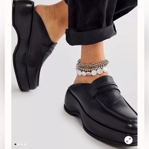 NEW Free People Winston Leather Mule Loafers
